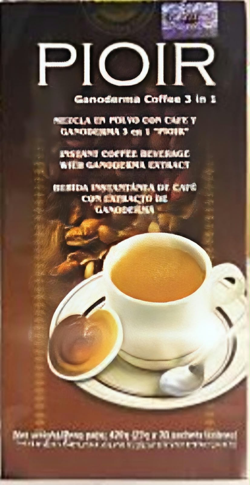 Empaque de café PIOIR Ganoderma Coffee 3 en 1